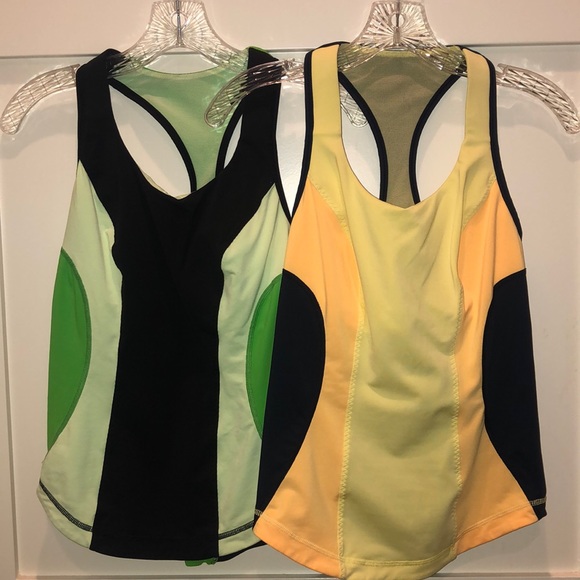 Lululemon running tanks, multi-color, size 6. - Picture 1 of 8